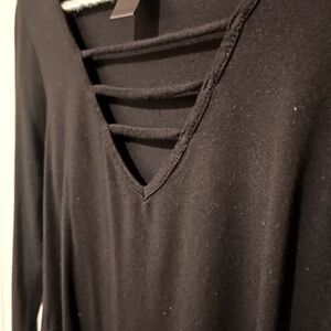 Rue21 Black Strappy Crop Top